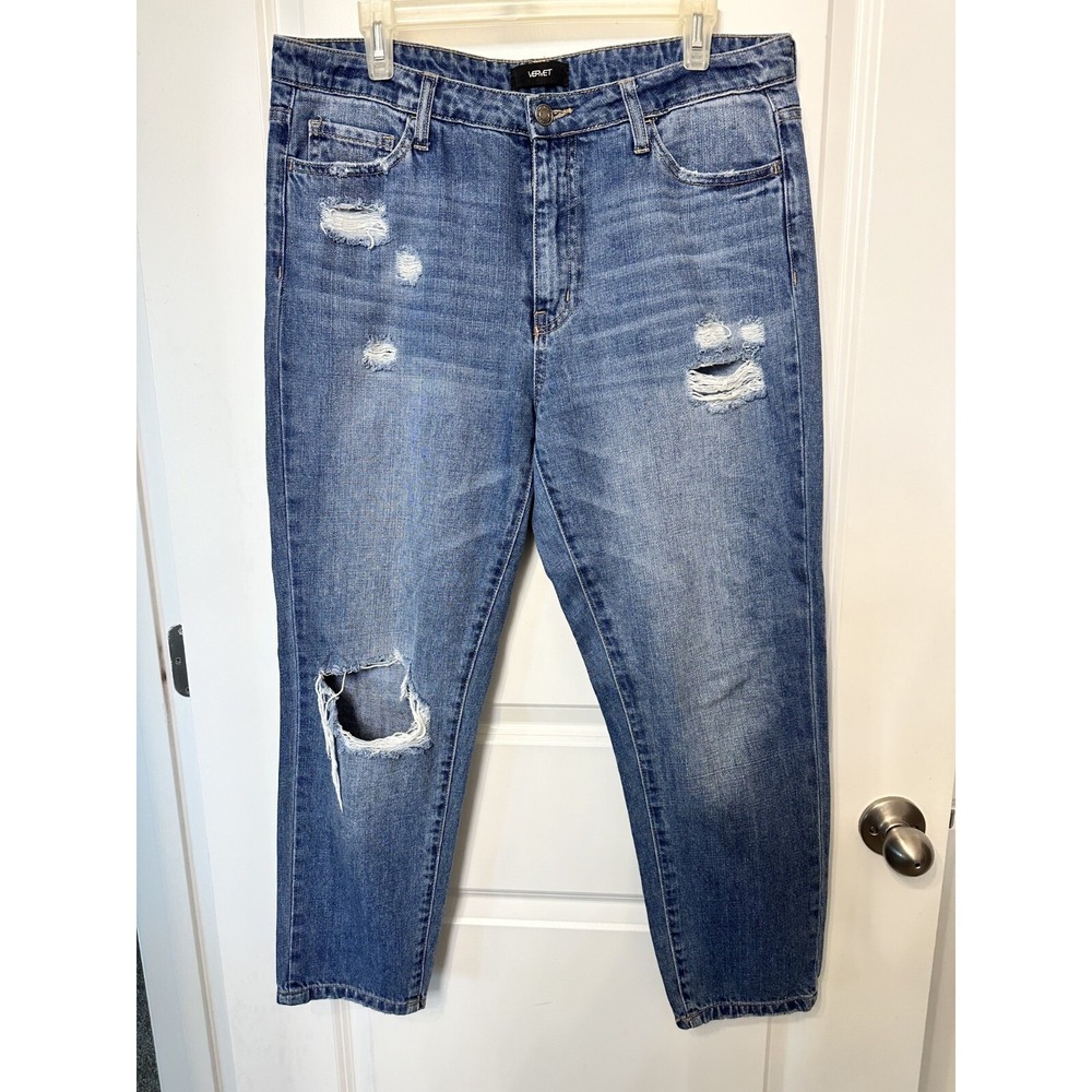 Vervet Boyfriend Fit Jeans Size 30 Denim High Rise Distressed Casual Streetwear